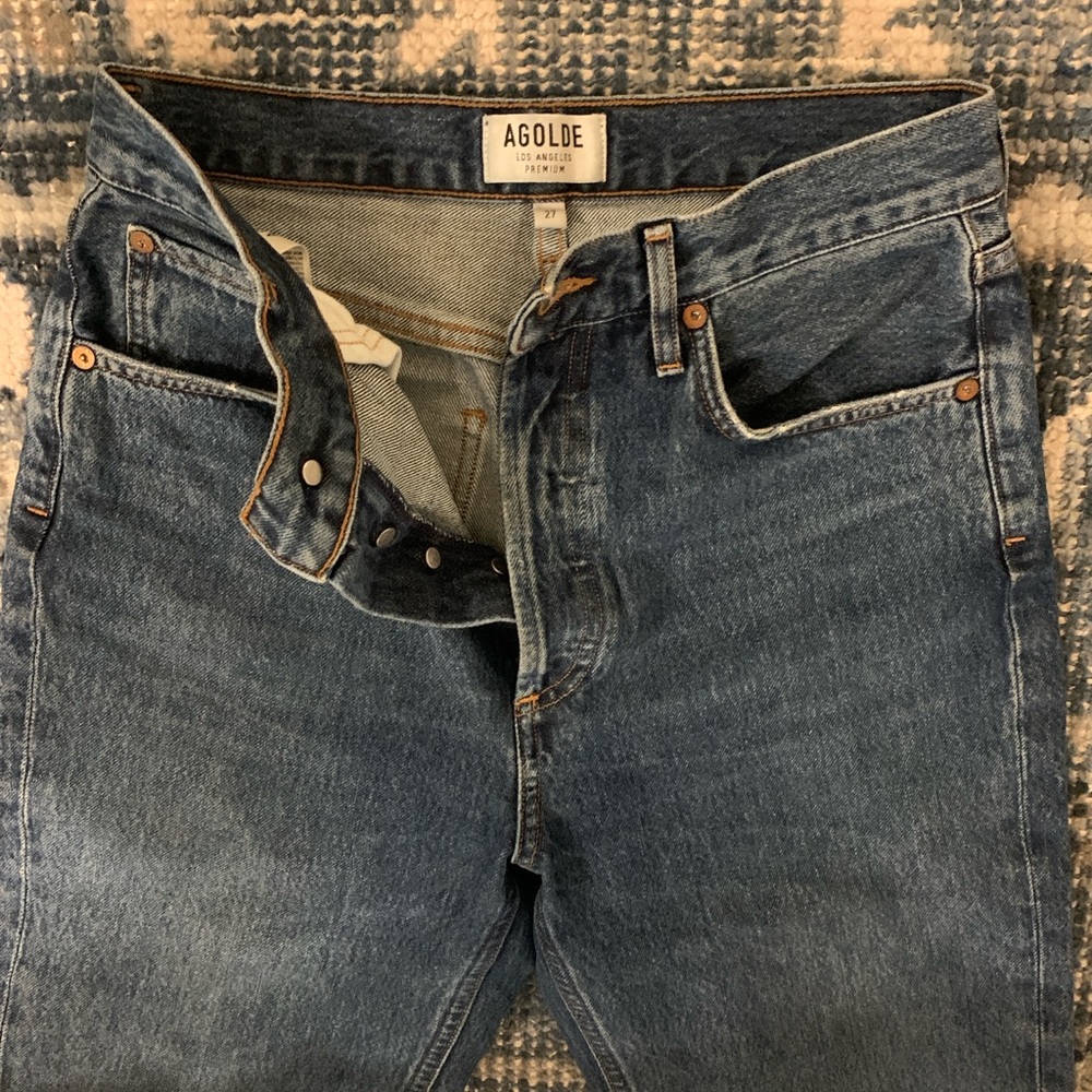 Agolde Men's Classic Indigo Straight Jeans